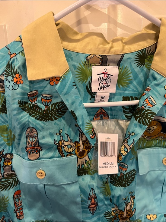 Disney Dresses & Skirts - Disney Turquoise Jungle Cruise Print Shirt Dress